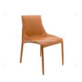 Italian minimalist orange saddle leather Seattle chairs